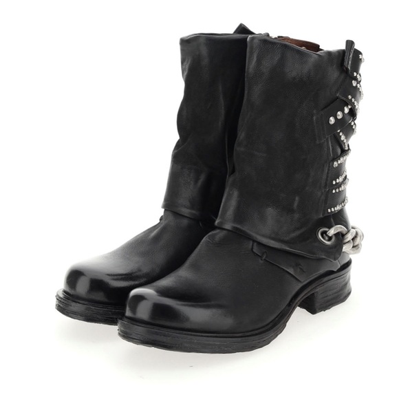 A.S.98 BNIB Black Moto booties size EU 38 - Picture 1 of 6